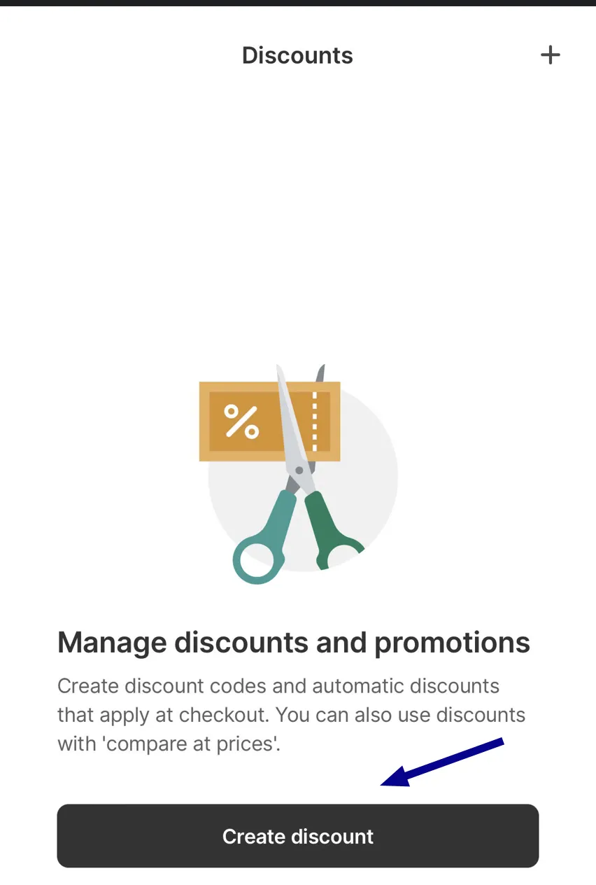 Step 2: Choose “Create Discount”